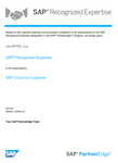 SAP® Recognized Expertise certifikát pro oblast SAP Cloud for Customer