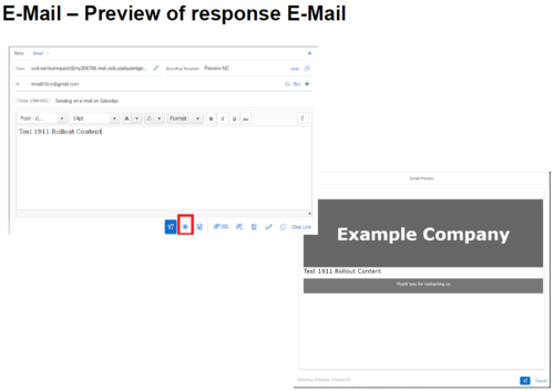 E-Mail – Preview of response E-Mail