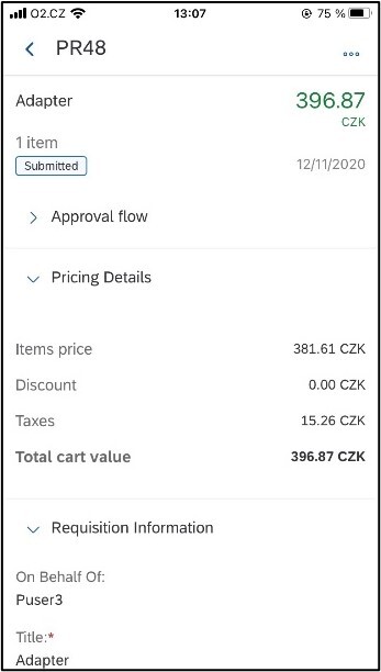Mobile app SAP Ariba Procurement - 4 Mobile app SAP Ariba Procurement - 4