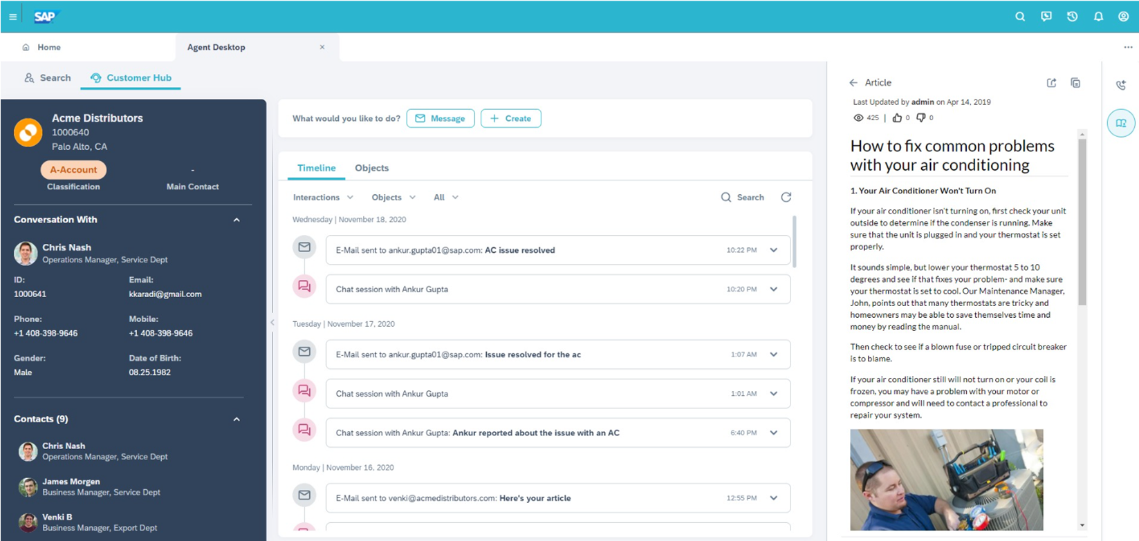 Agent Desktop - Customer Hub - Service img 3 Agent Desktop - Customer Hub - Service img 3