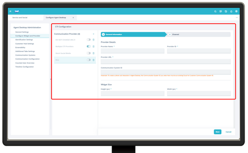 Agent Desktop -  Multi-CTI Widget
